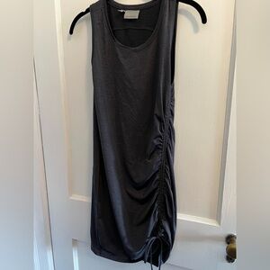 *Athleta scrunched dress in gray stretch jersey size XS